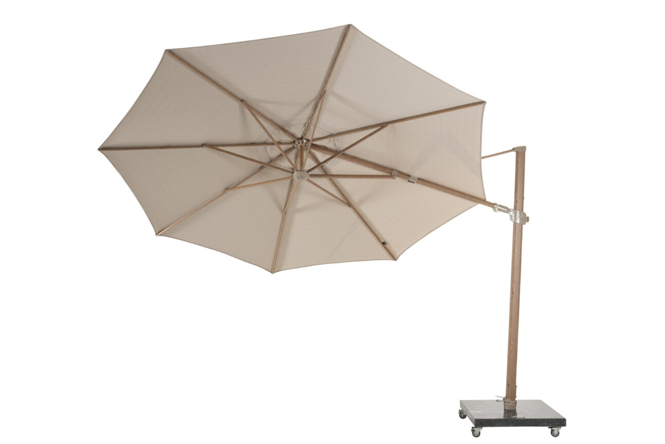 4 Seasons Siesta Premium Parasol Woodlook ø3,50cm - Sand